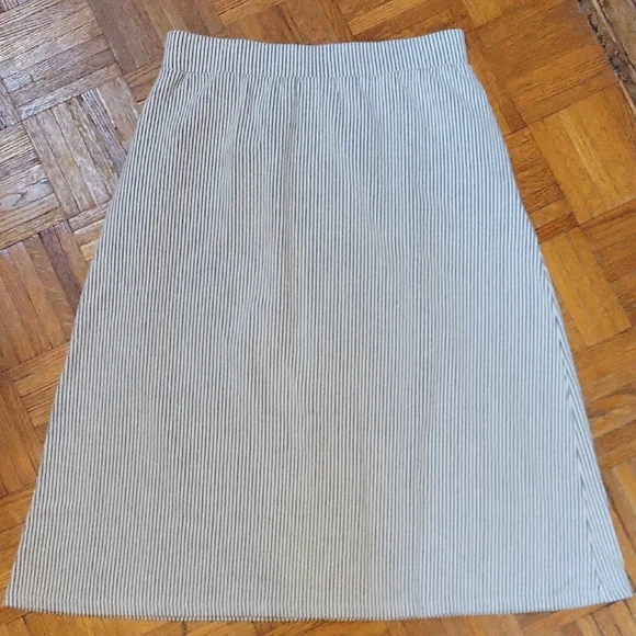 Denim&Co Blue and White Striped A-Line Skirt Size Medium - Picture 10 of 10